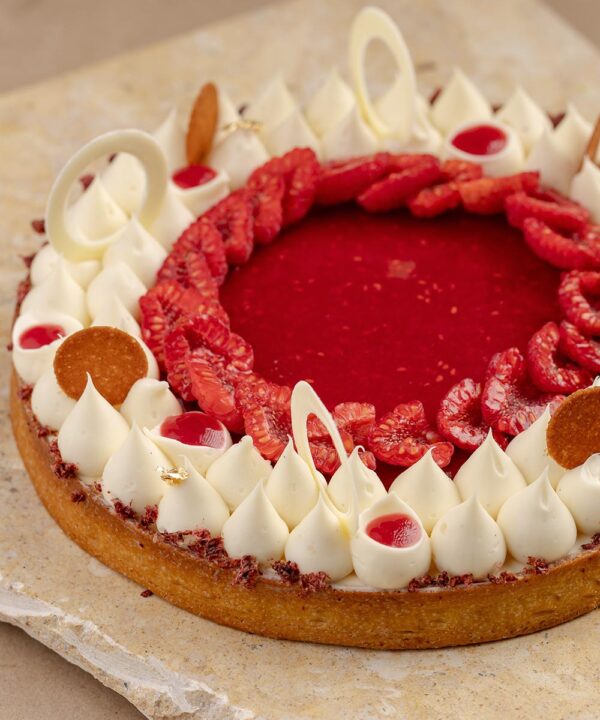Tarte Framboise & Crème Vanille (8 pers)