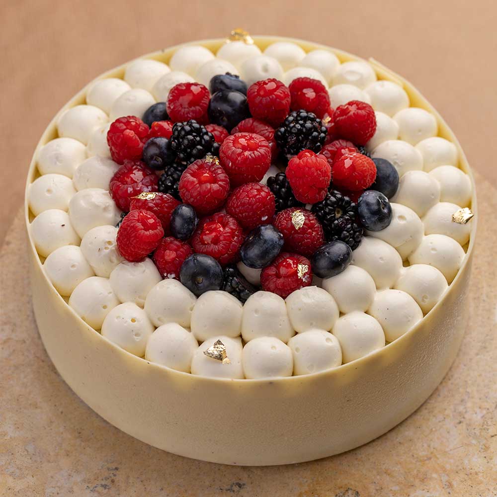 Entremets Signature Fruits Rouges — Sans Gluten (8 à 10 pers)
